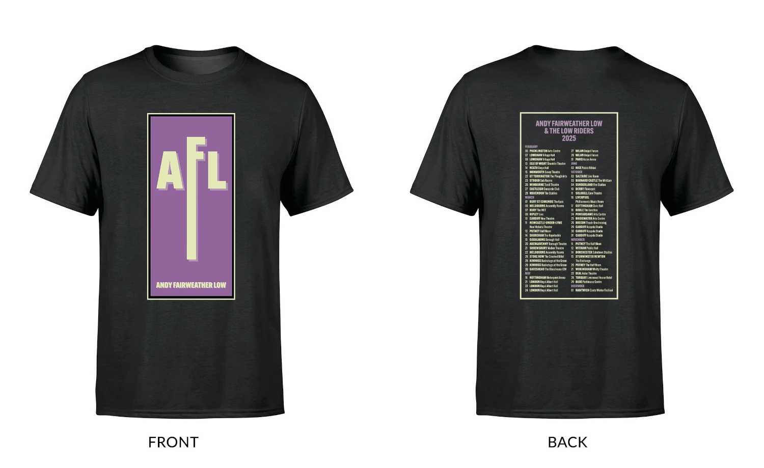 Andy Fairweather Low & The Low Riders 2025 T Shirt